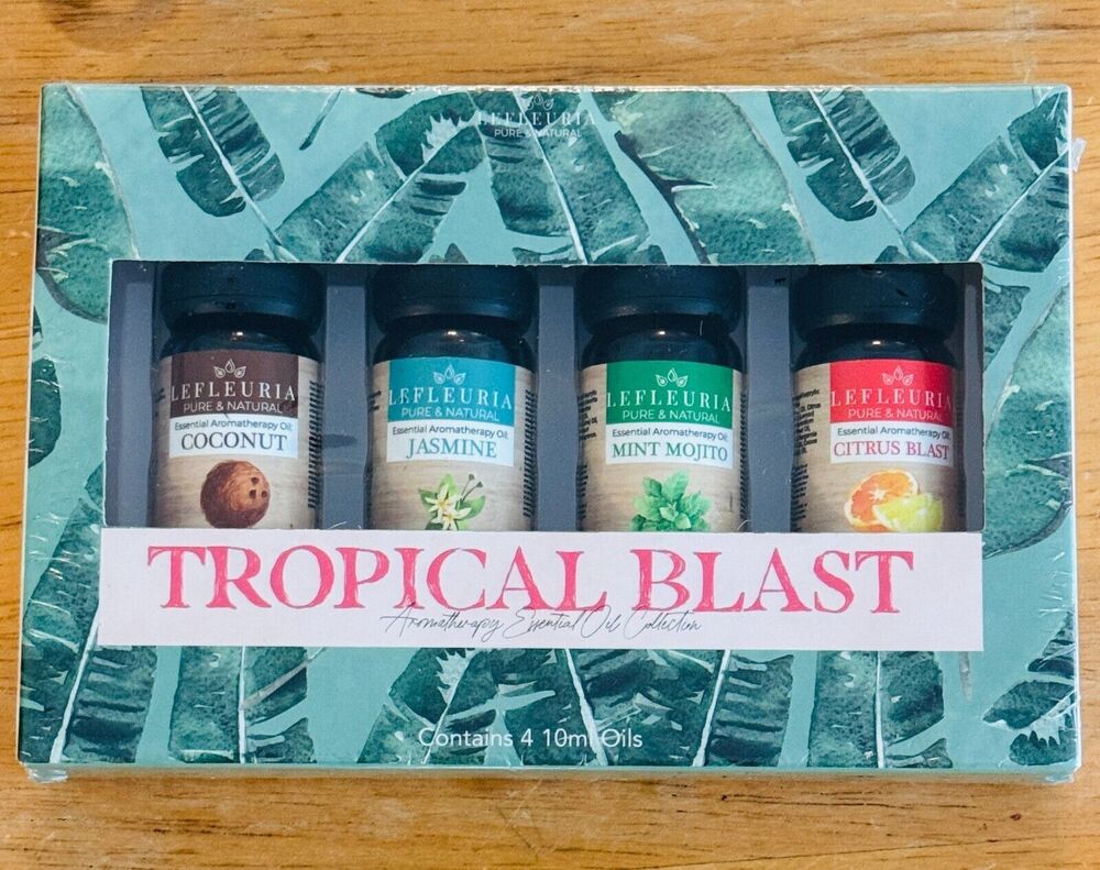 Lefleuria Tropical Blast Aromatherapy Essential Oil Set Of 4 Essential Oils NEW